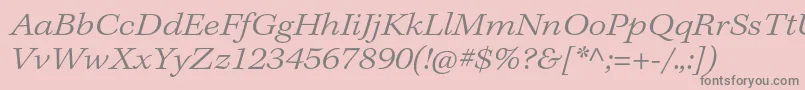 KeplerstdLightextit Font – Gray Fonts on Pink Background