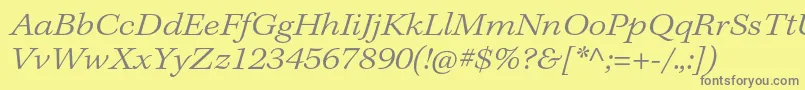 Шрифт KeplerstdLightextit – серые шрифты на жёлтом фоне
