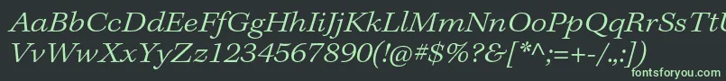 KeplerstdLightextit Font – Green Fonts on Black Background