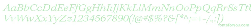 KeplerstdLightextit-Schriftart – Grüne Schriften auf weißem Hintergrund