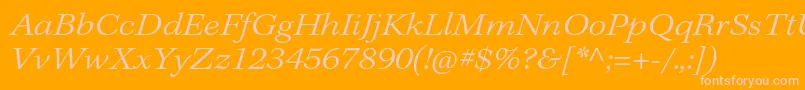KeplerstdLightextit Font – Pink Fonts on Orange Background