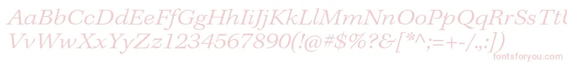 Шрифт KeplerstdLightextit – розовые шрифты