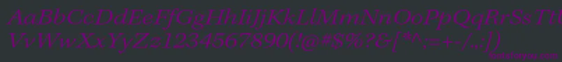 KeplerstdLightextit Font – Purple Fonts on Black Background
