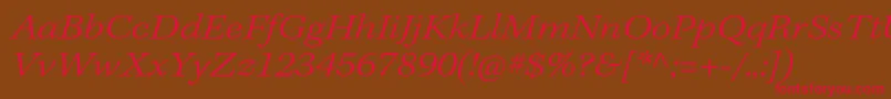 KeplerstdLightextit Font – Red Fonts on Brown Background