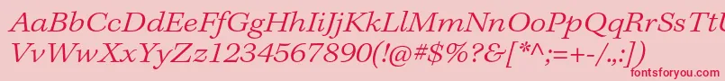 KeplerstdLightextit Font – Red Fonts on Pink Background
