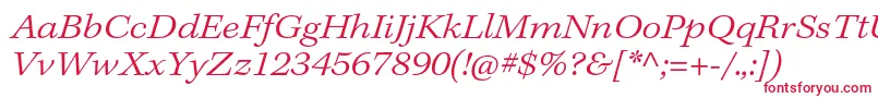 KeplerstdLightextit-Schriftart – Rote Schriften auf weißem Hintergrund