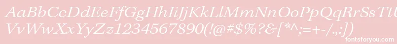 KeplerstdLightextit-Schriftart – Weiße Schriften auf rosa Hintergrund