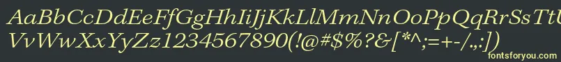 Шрифт KeplerstdLightextit – жёлтые шрифты на чёрном фоне