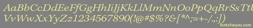 KeplerstdLightextit Font – Yellow Fonts on Gray Background