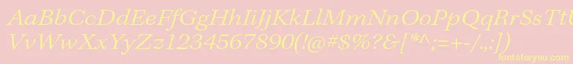 KeplerstdLightextit Font – Yellow Fonts on Pink Background