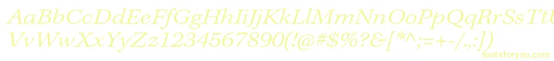 KeplerstdLightextit Font – Yellow Fonts on White Background