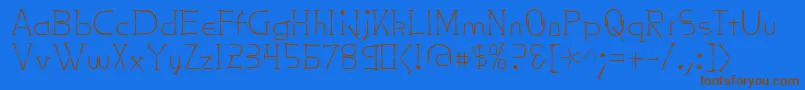 Nailsnstaples Font – Brown Fonts on Blue Background