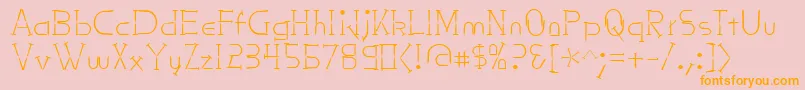 Nailsnstaples Font – Orange Fonts on Pink Background