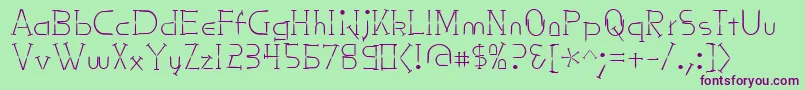 Nailsnstaples Font – Purple Fonts on Green Background