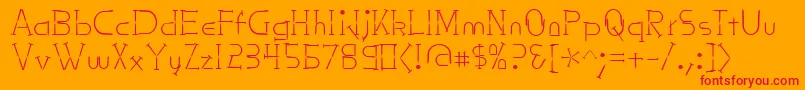 Nailsnstaples Font – Red Fonts on Orange Background