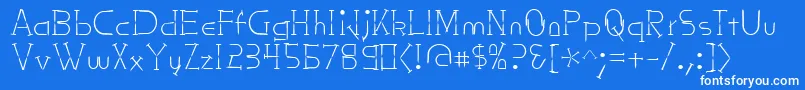 Nailsnstaples Font – White Fonts on Blue Background