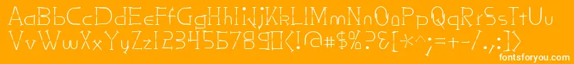 Nailsnstaples Font – White Fonts on Orange Background
