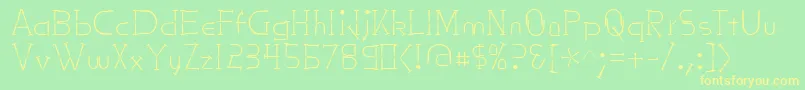 Nailsnstaples Font – Yellow Fonts on Green Background