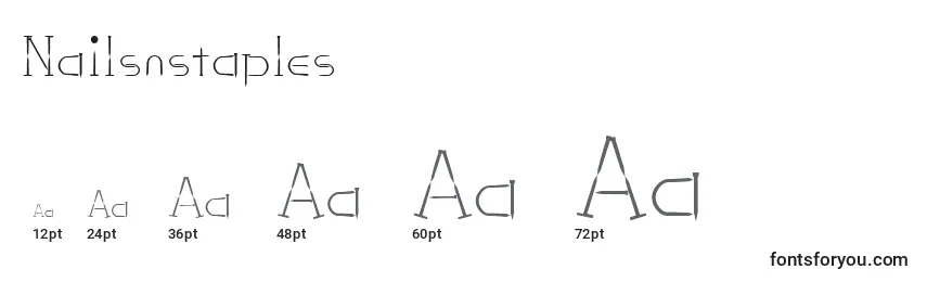 Размеры шрифта Nailsnstaples