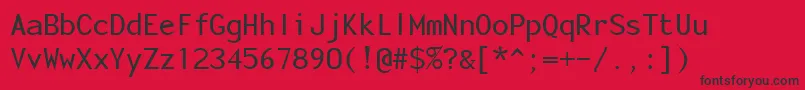 FonotoneRegular Font – Black Fonts on Red Background