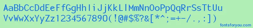 FonotoneRegular Font – Blue Fonts on Green Background