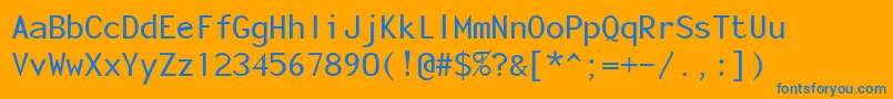 FonotoneRegular Font – Blue Fonts on Orange Background