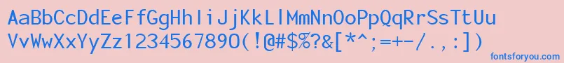 FonotoneRegular Font – Blue Fonts on Pink Background