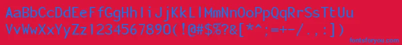 FonotoneRegular Font – Blue Fonts on Red Background
