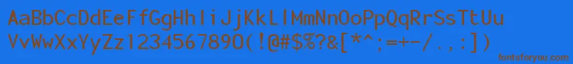 FonotoneRegular Font – Brown Fonts on Blue Background