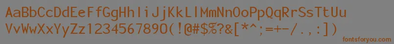 FonotoneRegular Font – Brown Fonts on Gray Background
