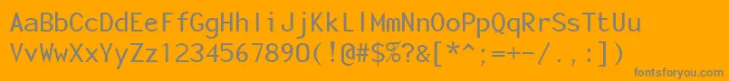 FonotoneRegular Font – Gray Fonts on Orange Background