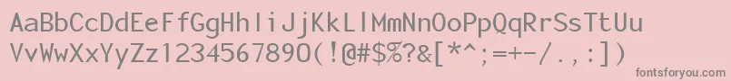 FonotoneRegular Font – Gray Fonts on Pink Background