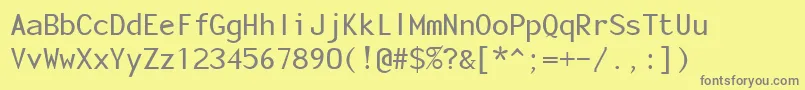 FonotoneRegular Font – Gray Fonts on Yellow Background