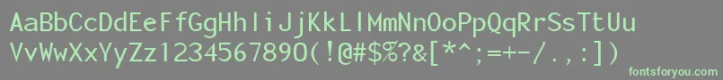 FonotoneRegular Font – Green Fonts on Gray Background