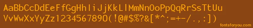 FonotoneRegular Font – Orange Fonts on Brown Background