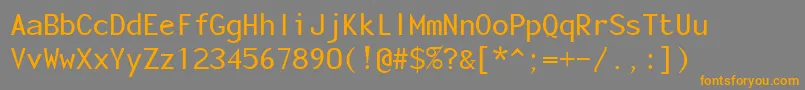 FonotoneRegular Font – Orange Fonts on Gray Background