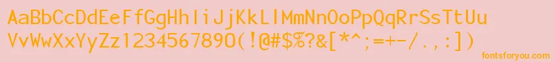 FonotoneRegular Font – Orange Fonts on Pink Background