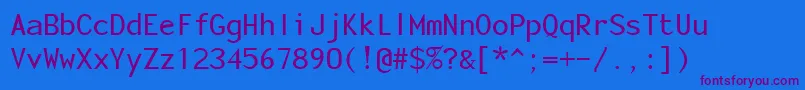 FonotoneRegular Font – Purple Fonts on Blue Background