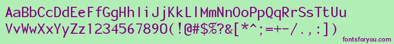 FonotoneRegular Font – Purple Fonts on Green Background