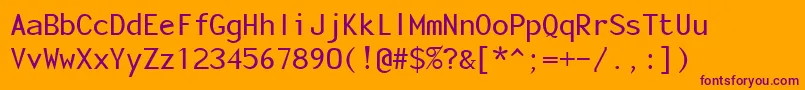FonotoneRegular Font – Purple Fonts on Orange Background