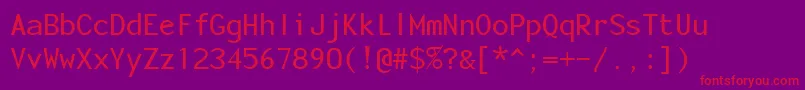FonotoneRegular Font – Red Fonts on Purple Background