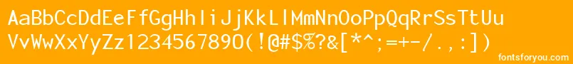 FonotoneRegular Font – White Fonts on Orange Background