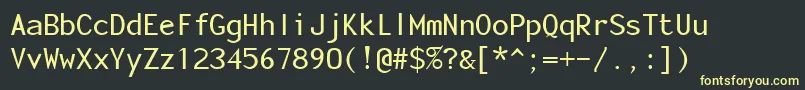 FonotoneRegular Font – Yellow Fonts on Black Background