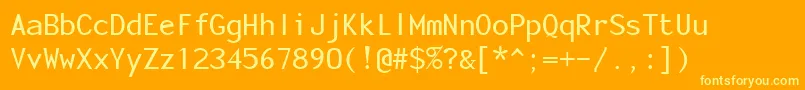 FonotoneRegular Font – Yellow Fonts on Orange Background