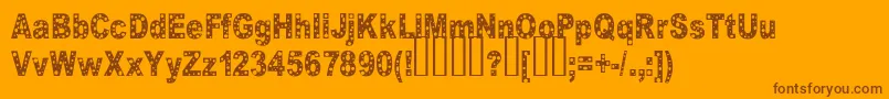 Hole-fontti – ruskeat fontit oranssilla taustalla