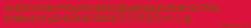 Hole-Schriftart – Braune Schriften auf rotem Hintergrund