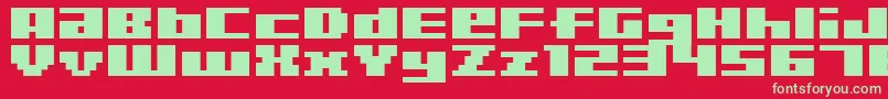 Bmria Font – Green Fonts on Red Background