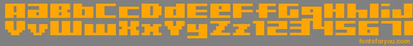 Bmria Font – Orange Fonts on Gray Background