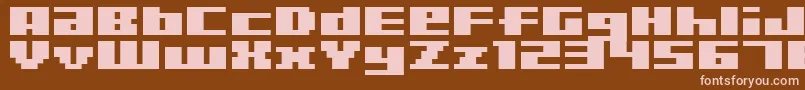 Bmria Font – Pink Fonts on Brown Background