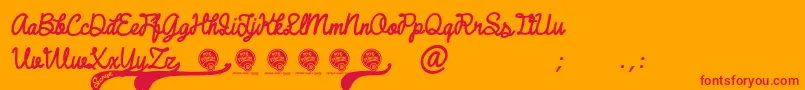 fuente DhfBroffontScriptItalic – Fuentes Rojas Sobre Fondo Naranja